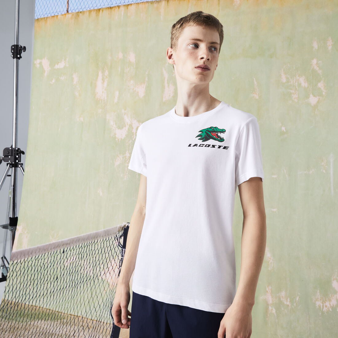 Buy Men's Lacoste SPORT Crocodile Print Tennis TShirt Lacoste UAE