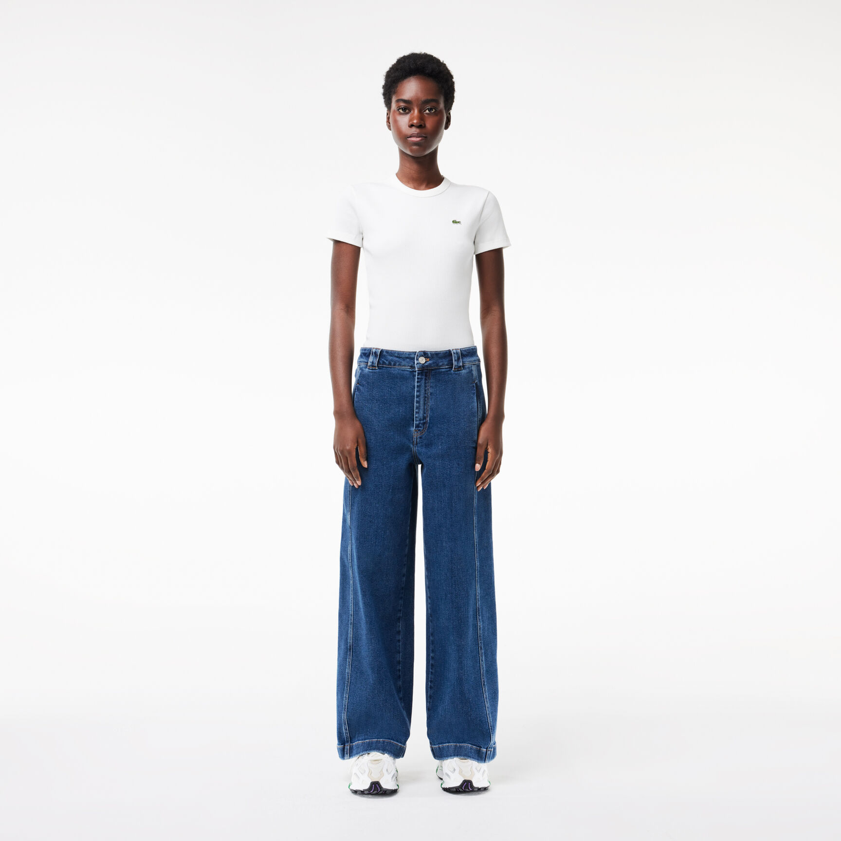 بنطال جينز لاكوست من الدينيم المطاطي للنساء Women's Lacoste Stretch Denim Jeans - HF5900-00-36L