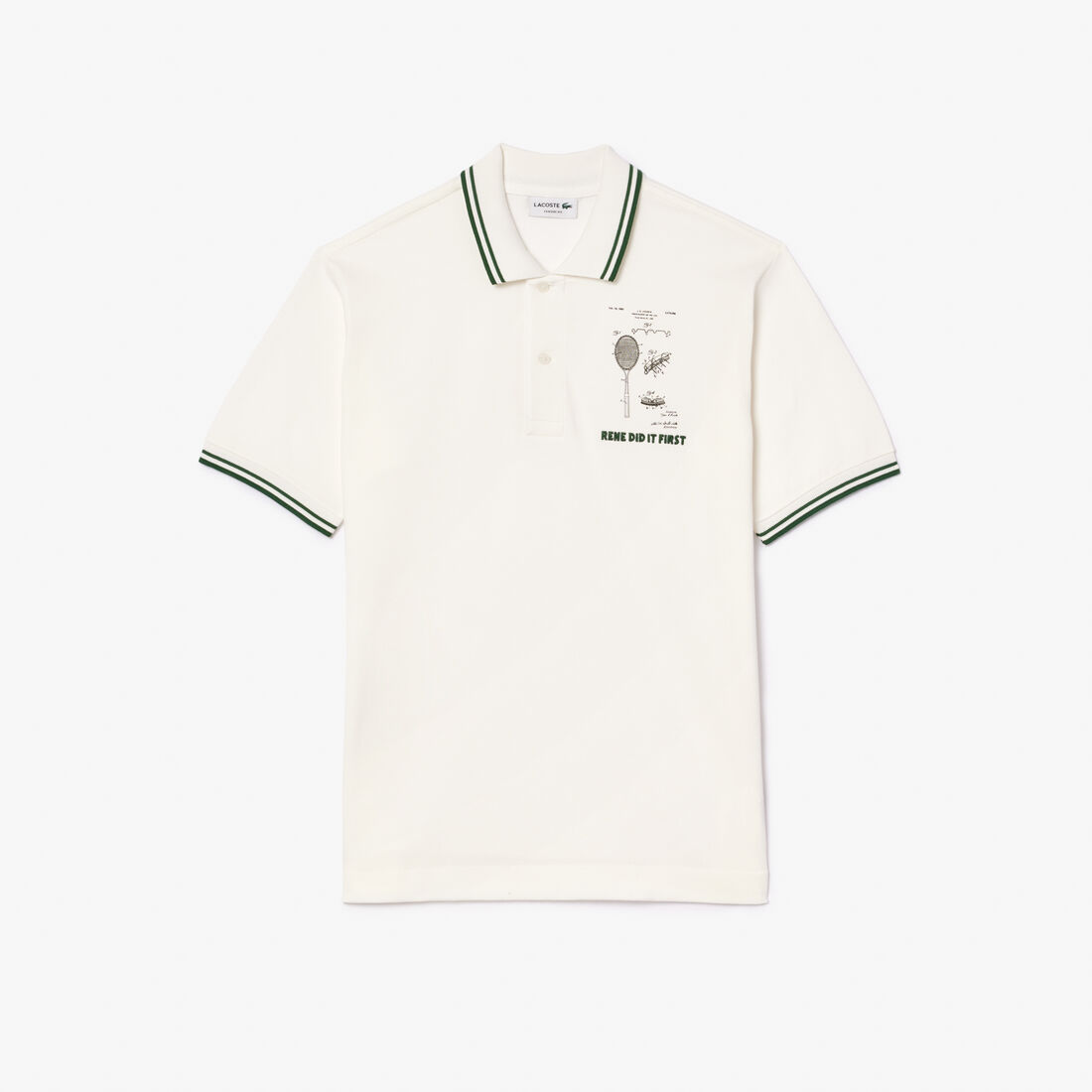 قميص بولو L.12.12 أصلي من القطن المطرز Original L.12.12 Embroidered Patent Cotton Polo Shirt - PH8008-00-70V