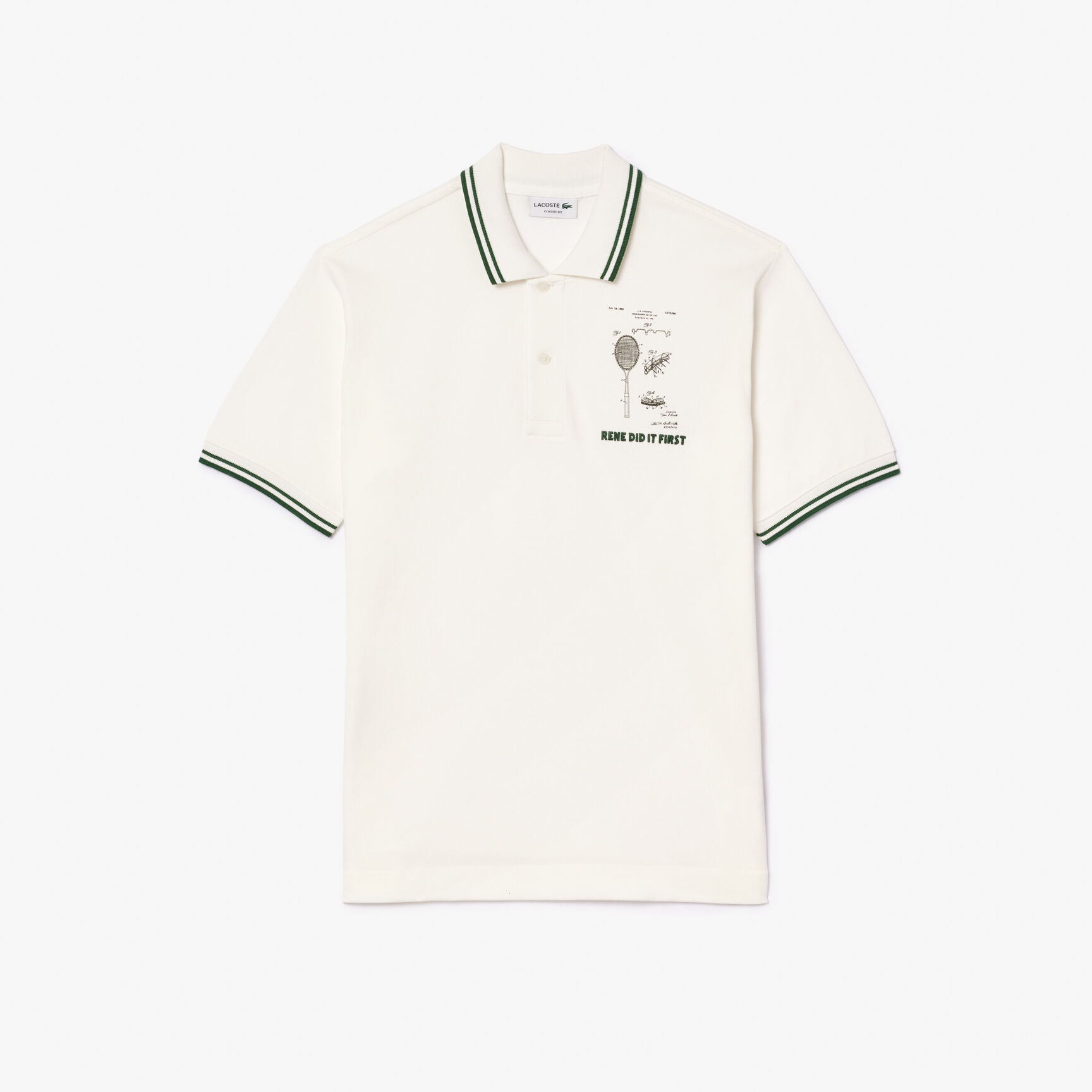 قميص بولو L.12.12 أصلي من القطن المطرز Original L.12.12 Embroidered Patent Cotton Polo Shirt - PH8008-00-70V