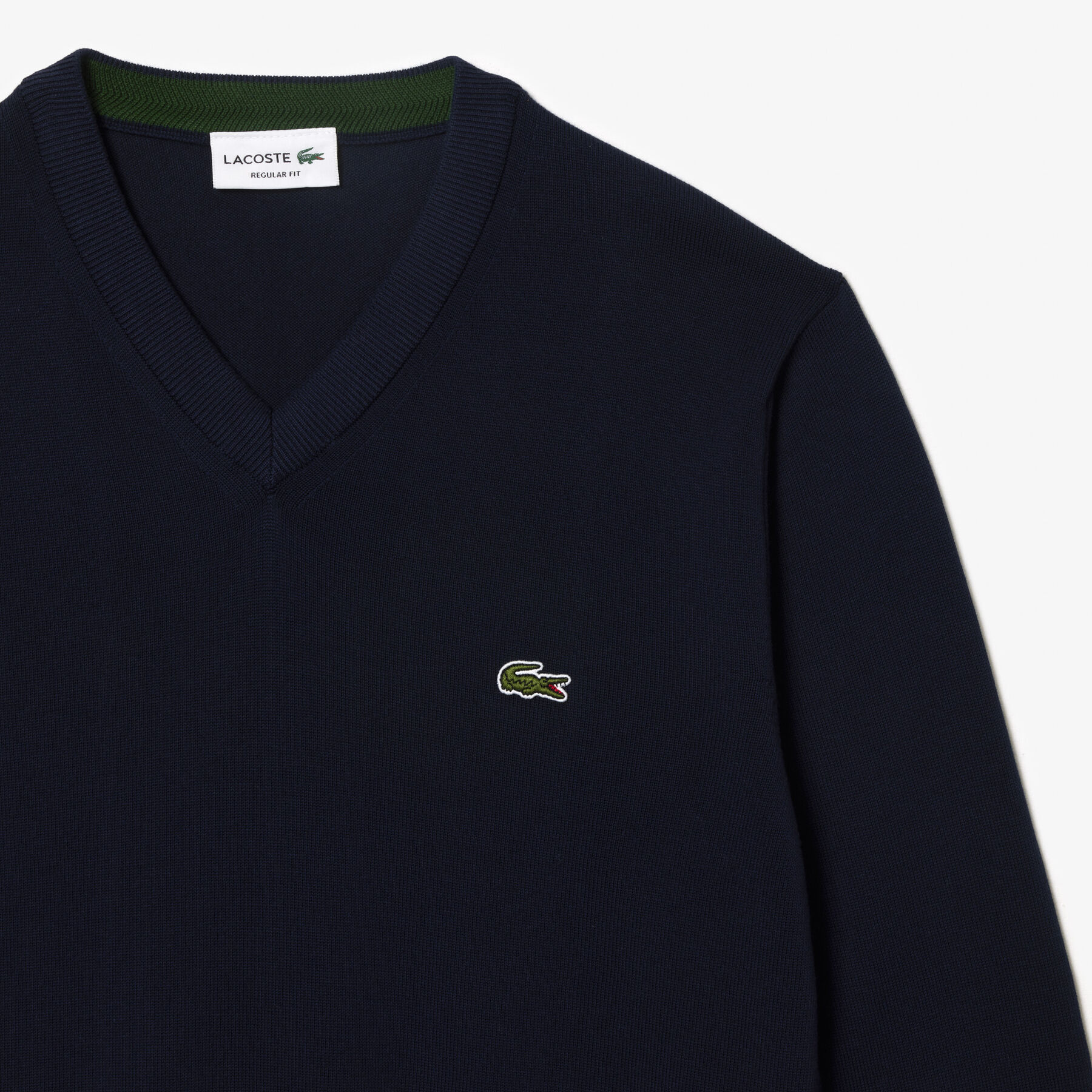 Monochrome Cotton V-neck Sweater lacoste monochrome cotton v neck sweater