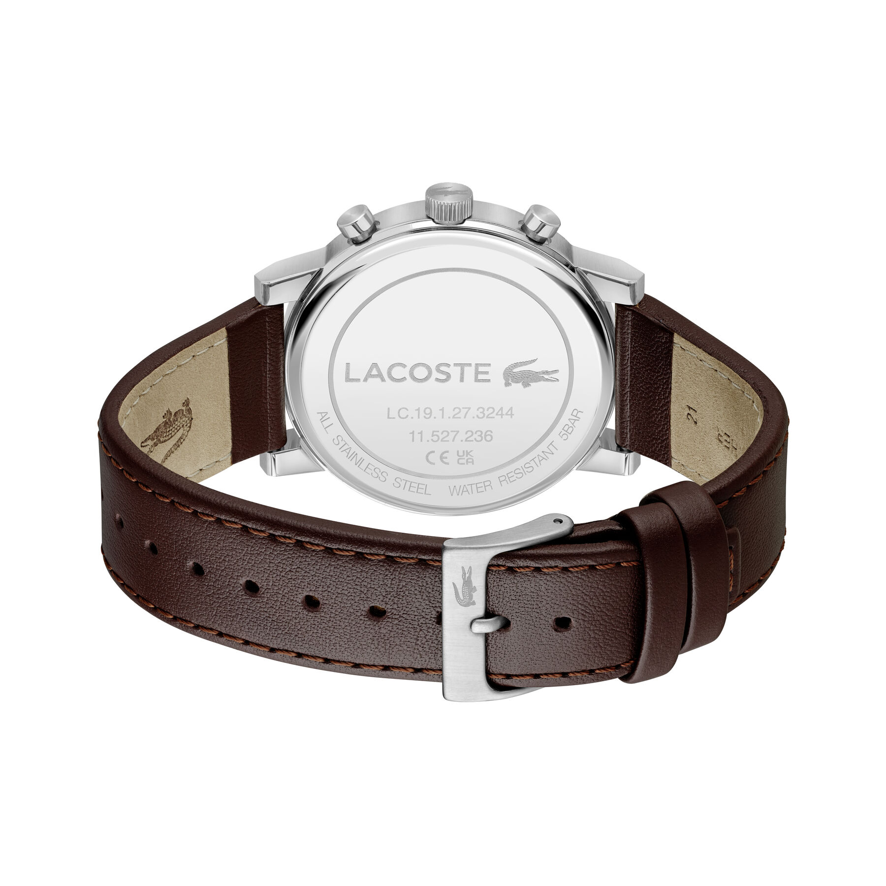 ساعة رجالية بسوار جلدي بني Brown Leather Strap Men's Watch - 2011486-BROWN