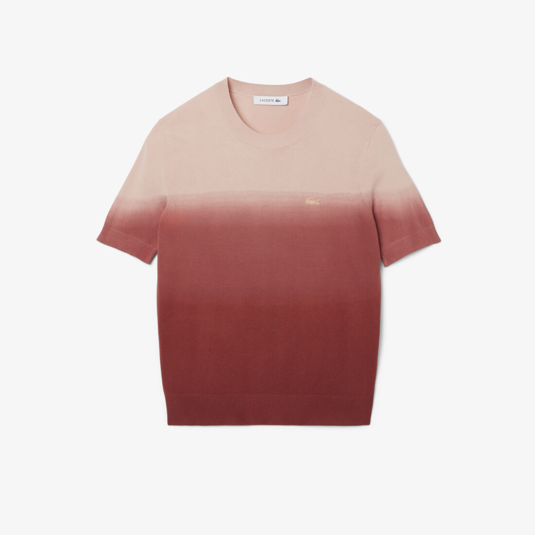 سويتر بأكمام قصيرة وتأثير أومبير Short Sleeved Ombre Effect Sweater - AF9281-00-GTI