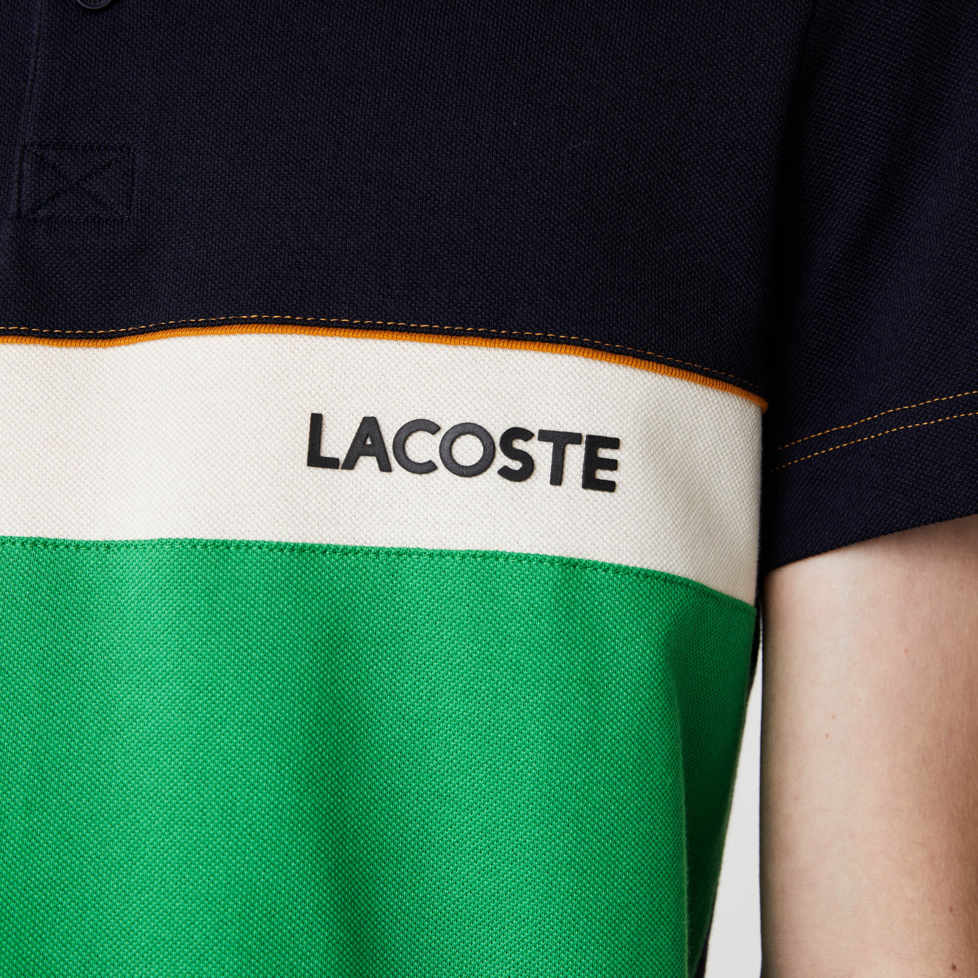 Men’s Lacoste Regular Fit Colourblock Cotton Piqué Polo Shirt