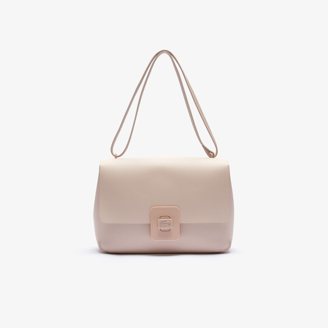 حقيبة كتف جلد كبيرة مع إبزيم التمساح مجموعة Croco Turn للنساء