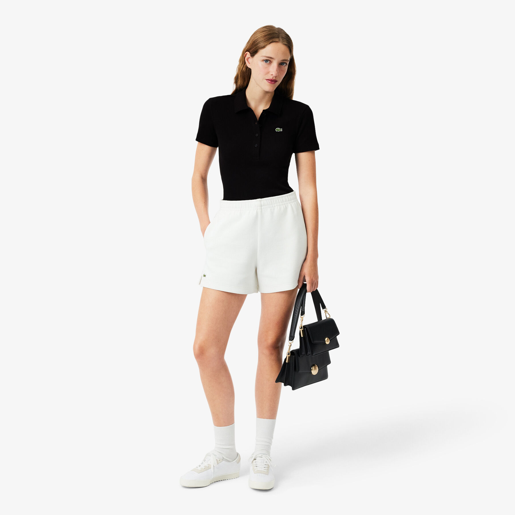 Slim Fit L.12.D Ribbed Cotton Polo Shirt - DF5377-00-031