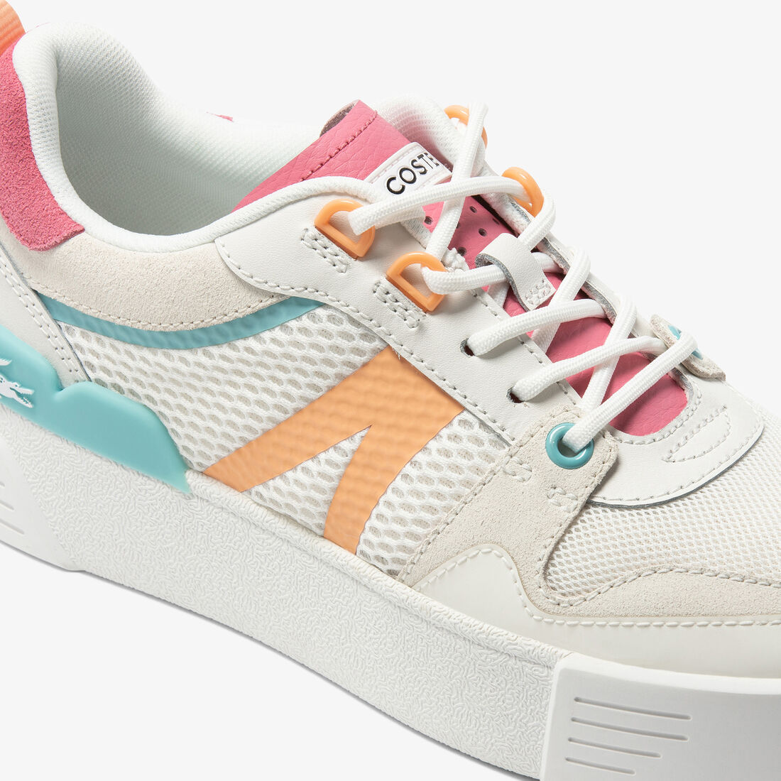 سنيكرز لاكوست L002 جلد بكعب ملون للنساء سنيكرز لاكوست L002 جلد بكعب ملون للنساء