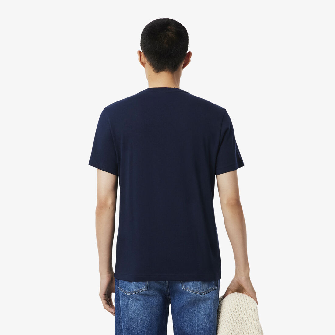 تي شيرت لاكوست جيرسي قطني Lacoste Trim Cotton Jersey T-shirt - TH9842-00-166