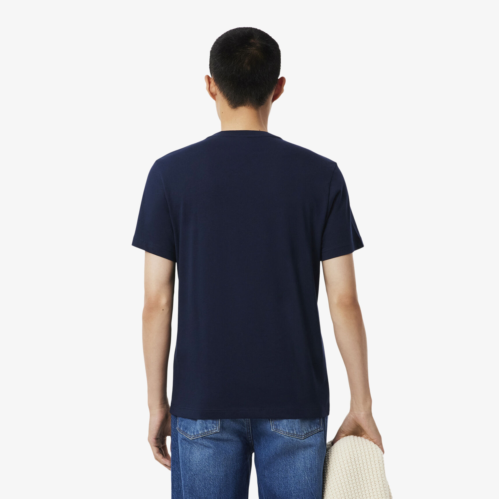 تي شيرت لاكوست جيرسي قطني Lacoste Trim Cotton Jersey T-shirt - TH9842-00-166