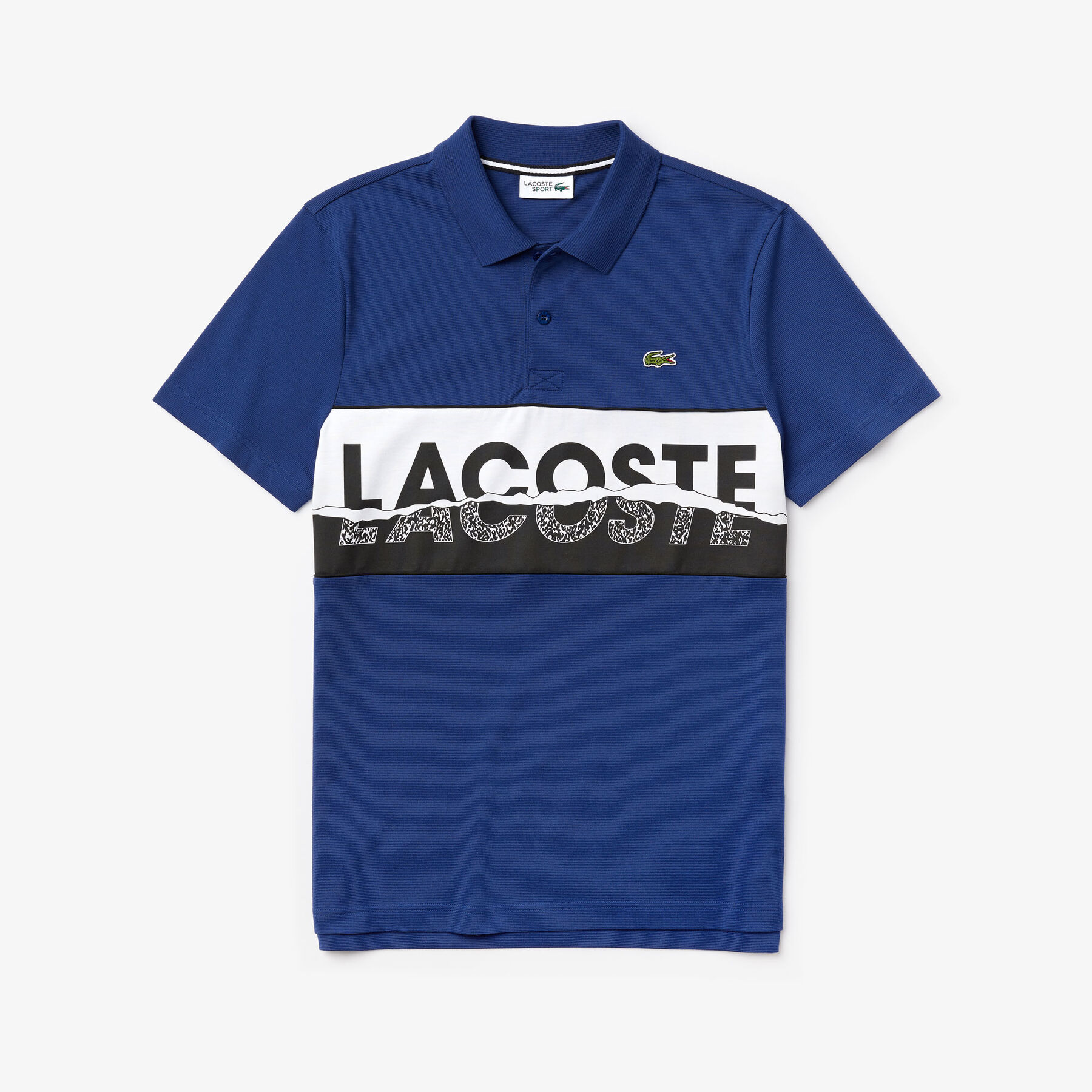 قميص بولو قطني فائق الخفة مزدان بطبعة غرافيك من مجموعة Lacoste SPORT للرجال لاكوست قميص بولو قطني فائق الخفة مزدان بطبعة غرافيك من مجموعة lacoste sport للرجال