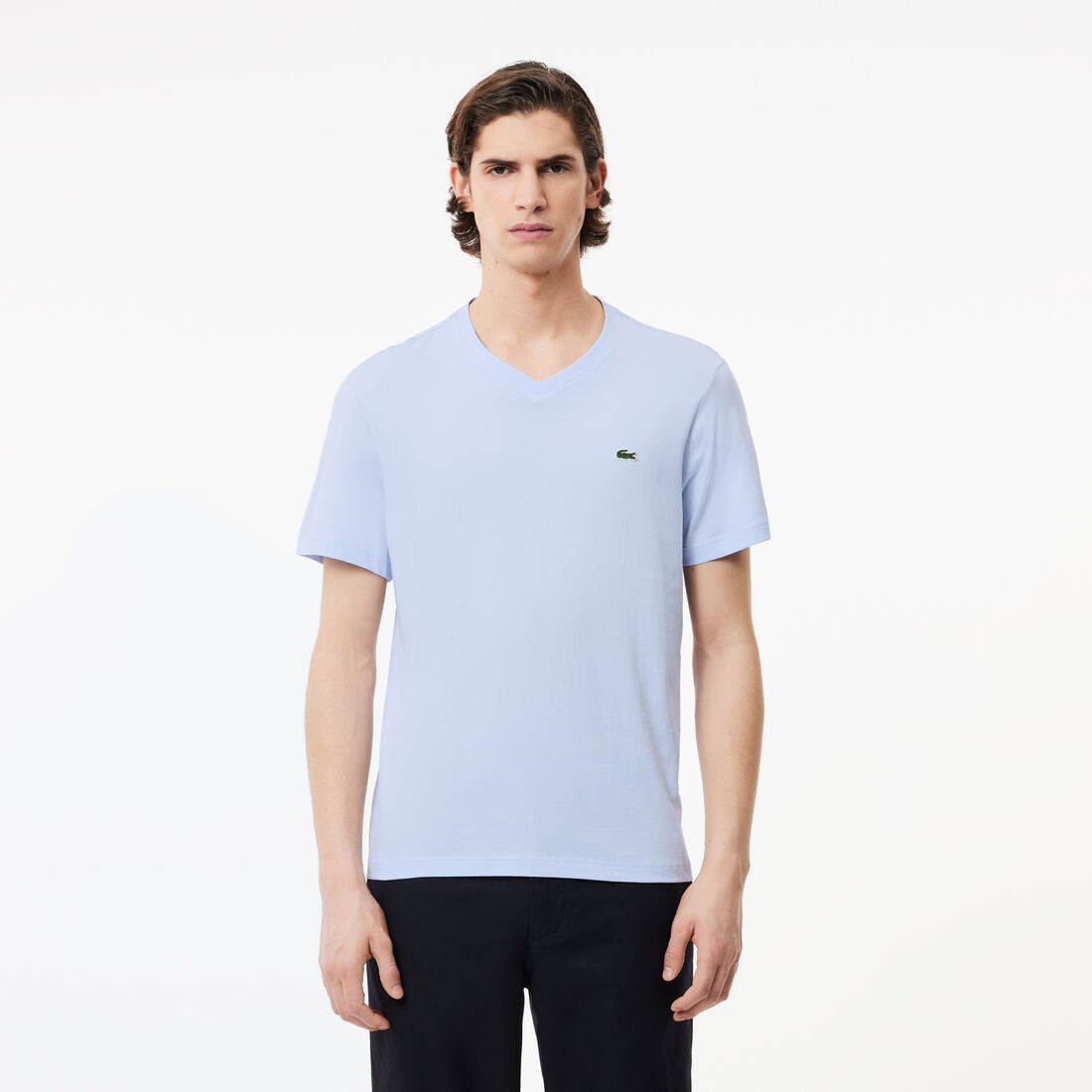 Men's V-neck Cotton T-shirt - TH2036-00-J2G