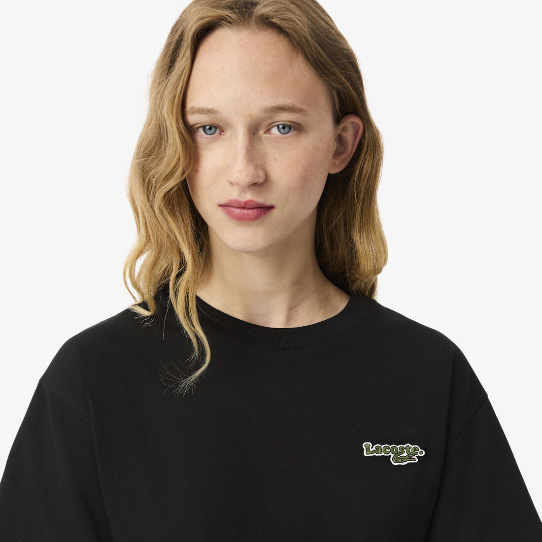 Oversized Short Cut Cotton Logo T-shirt Oversized Short Cut Cotton Logo T-shirt - TF7606-00-031