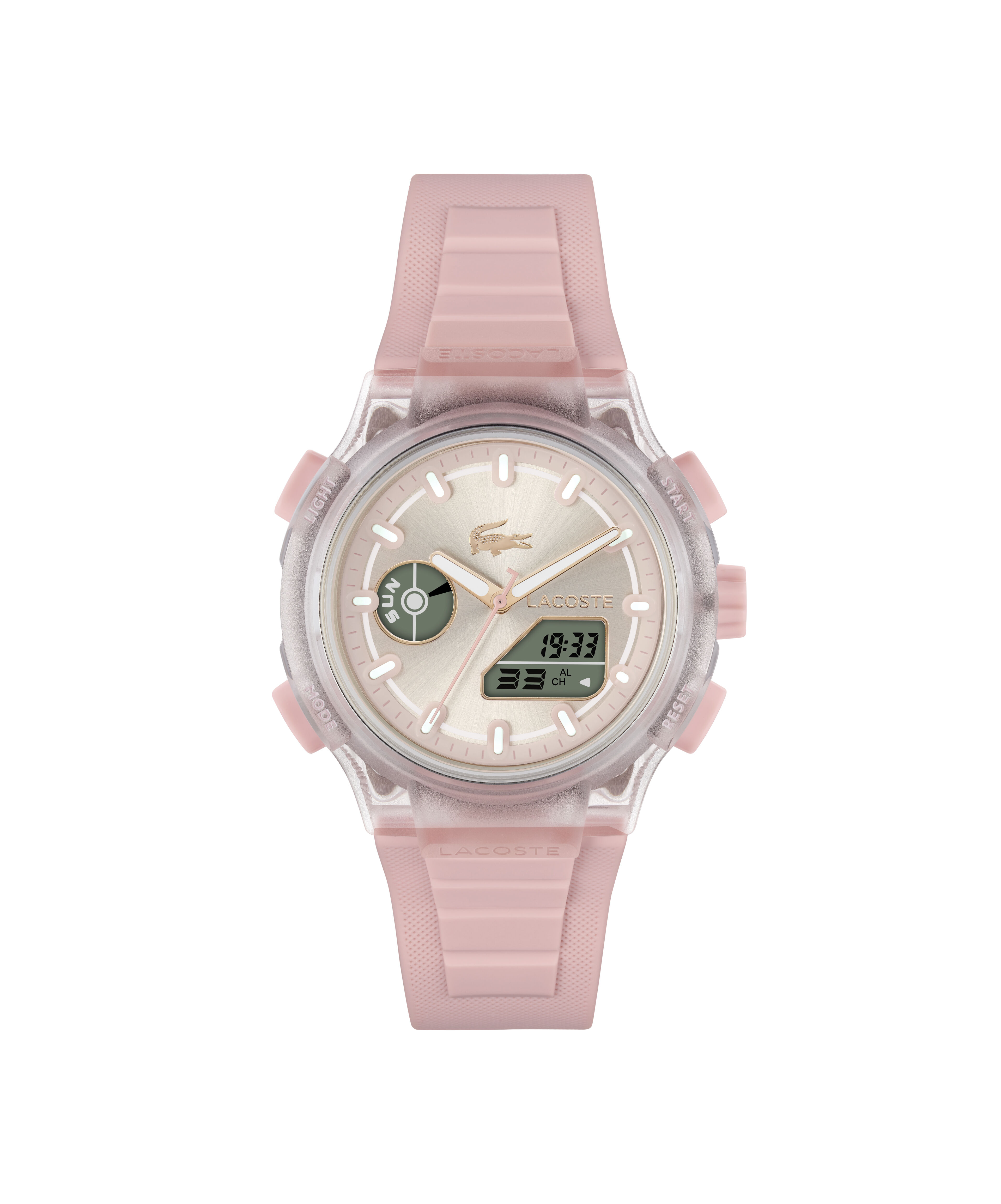 Pink Silicone Strap Women's Watch