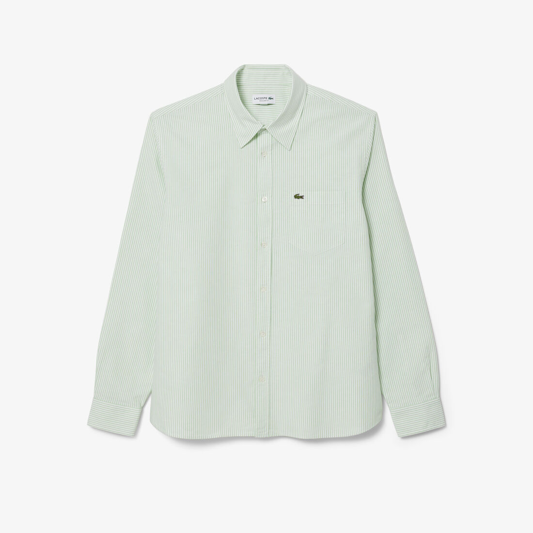 lacoste regular fit striped oxford shirt