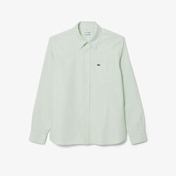 lacoste regular fit striped oxford shirt