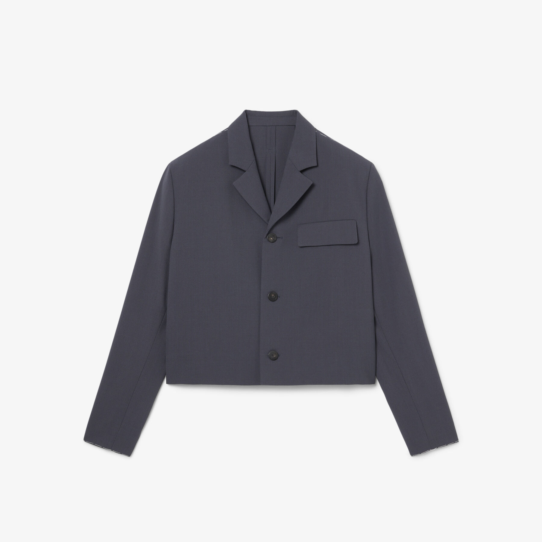 lacoste runway cropped jacquard tailored jacket