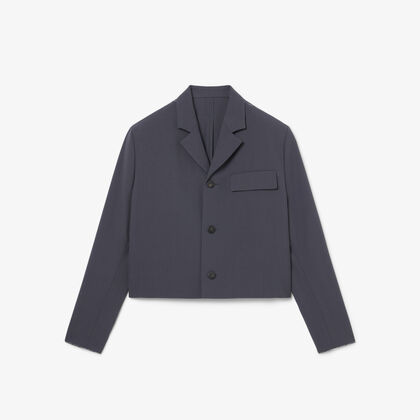 لاكوست runway cropped jacquard tailored jacket