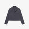 lacoste runway cropped jacquard tailored jacket