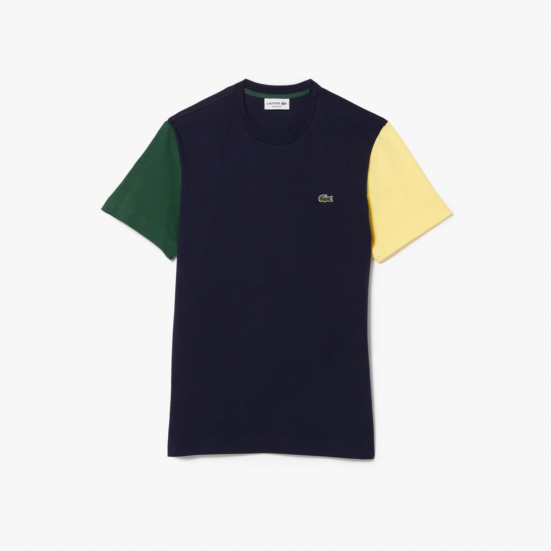 Men's Lacoste Regular Fit Color-block Cotton Jersey T-Shirt Men's Lacoste Regular Fit Color-block Cotton Jersey T-Shirt