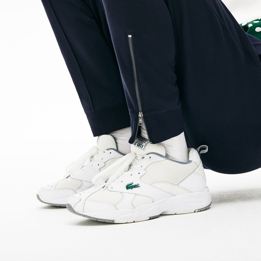 سروال رياضي ذو طيات مصنوع من الحرير والقطن للرجال سروال رياضي ذو طيات مصنوع من الحرير والقطن للرجال