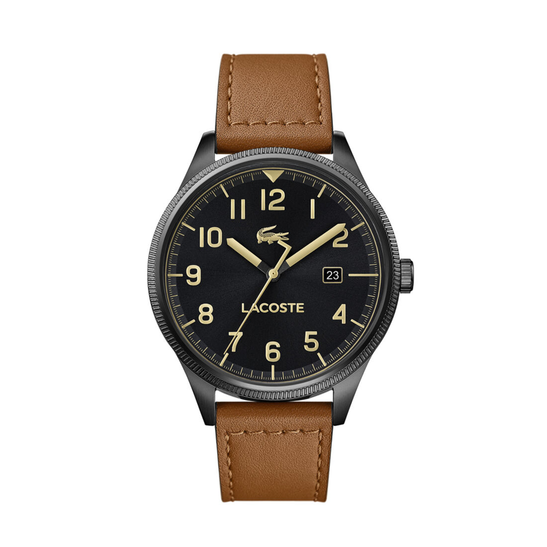 ساعة لاكوست بمينا أسود للرجال مجموعة Lacoste Continental