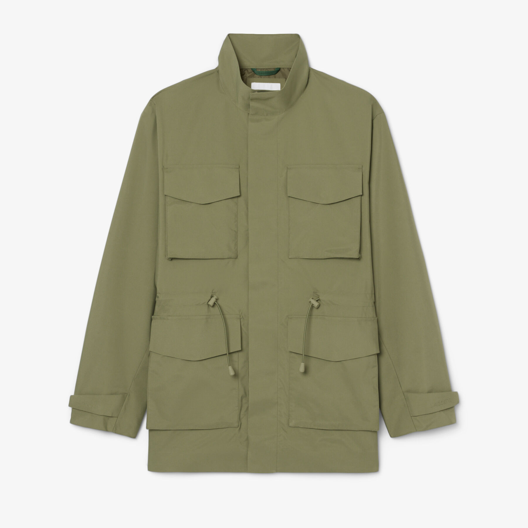 lacoste mid length water repellent windbreaker jacket