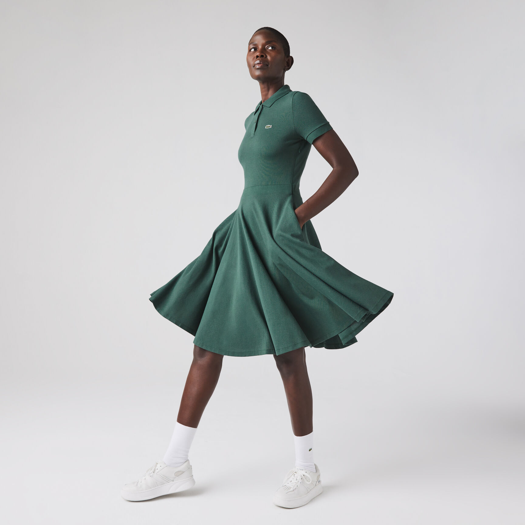 Women’s Fitted Cotton Piqué Polo Dress Women’s Fitted Cotton Piqué Polo Dress