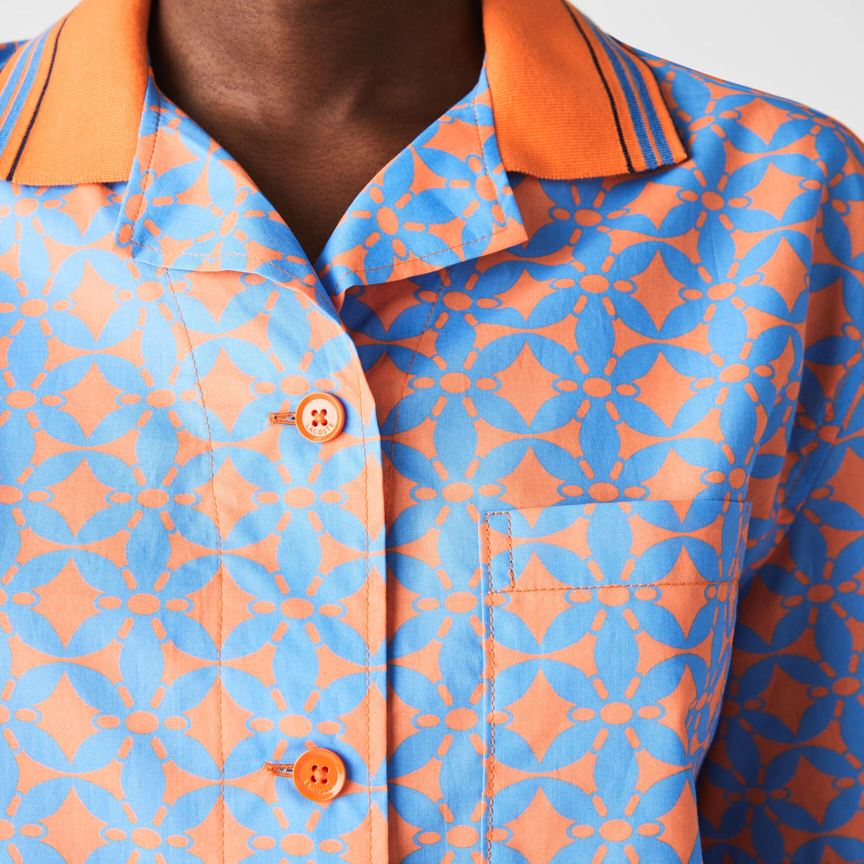 قميص قطن بوبلين مطبوع للنساء