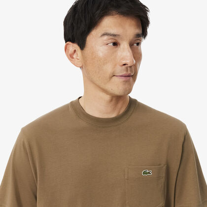 lacoste cotton t shirt with breast pocket
