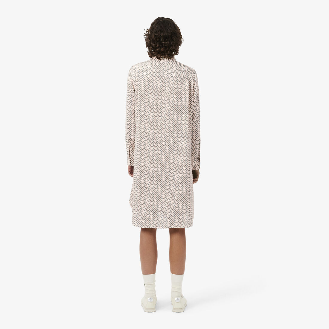 Fluid Crepe Shirt Collar Dress lacoste fluid crepe shirt collar dress
