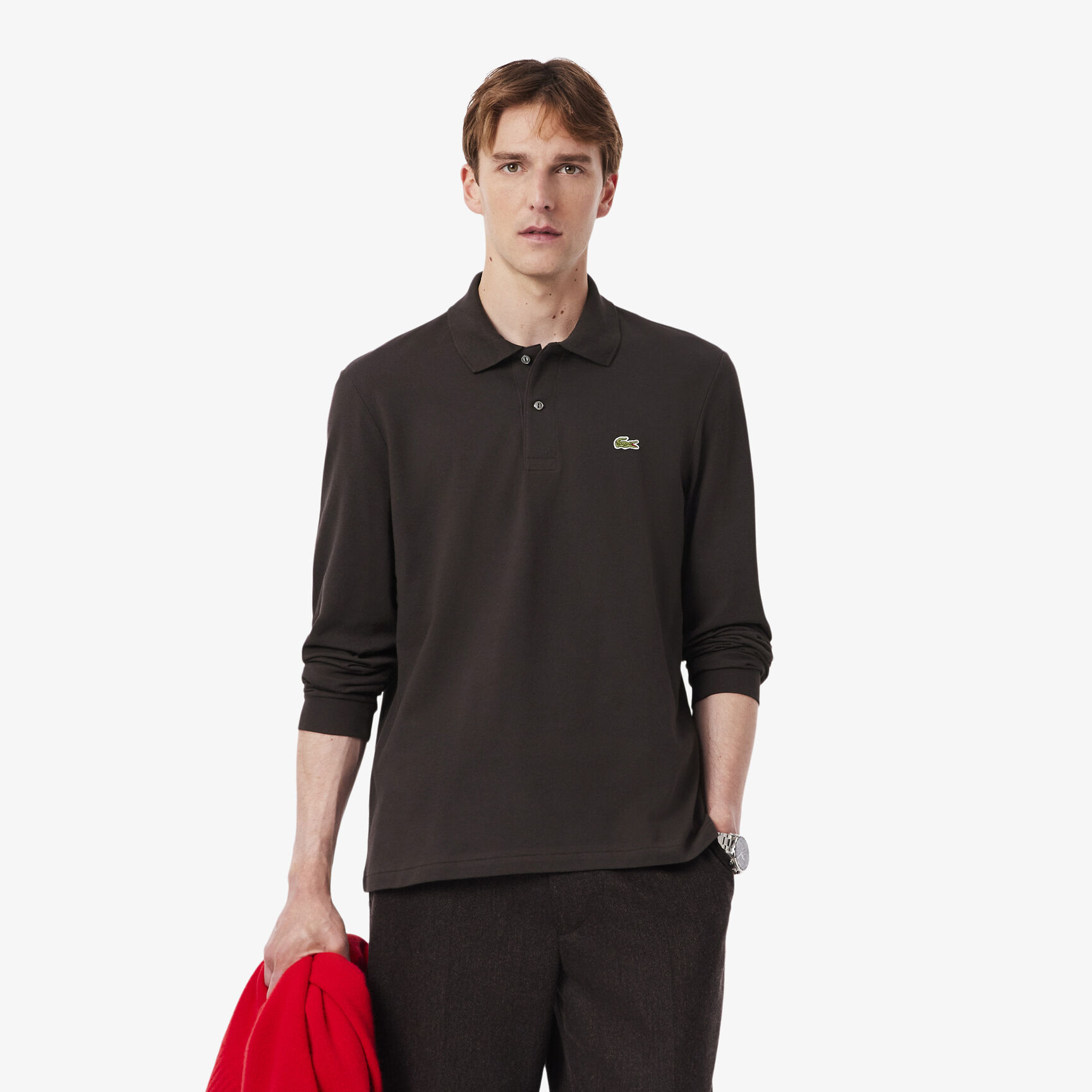 Classic Fit Long Sleeved L.12.12 Polo Shirt - L1312-00-SKB