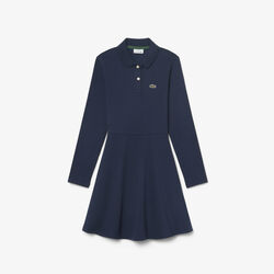 lacoste long sleeved stretch pique dress