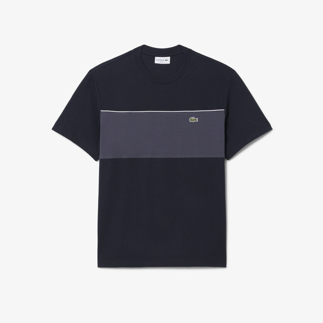 تي شيرت قطني بلونين Colour-Block Cotton T-shirt - TH0896-00-4CI