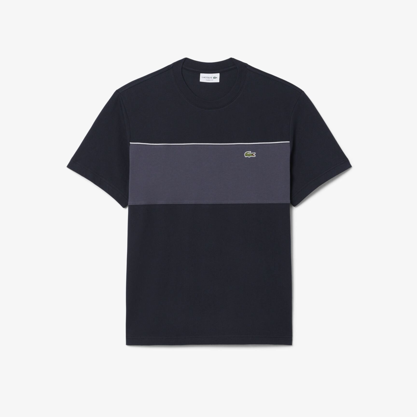 تي شيرت قطني بلونين Colour-Block Cotton T-shirt - TH0896-00-4CI
