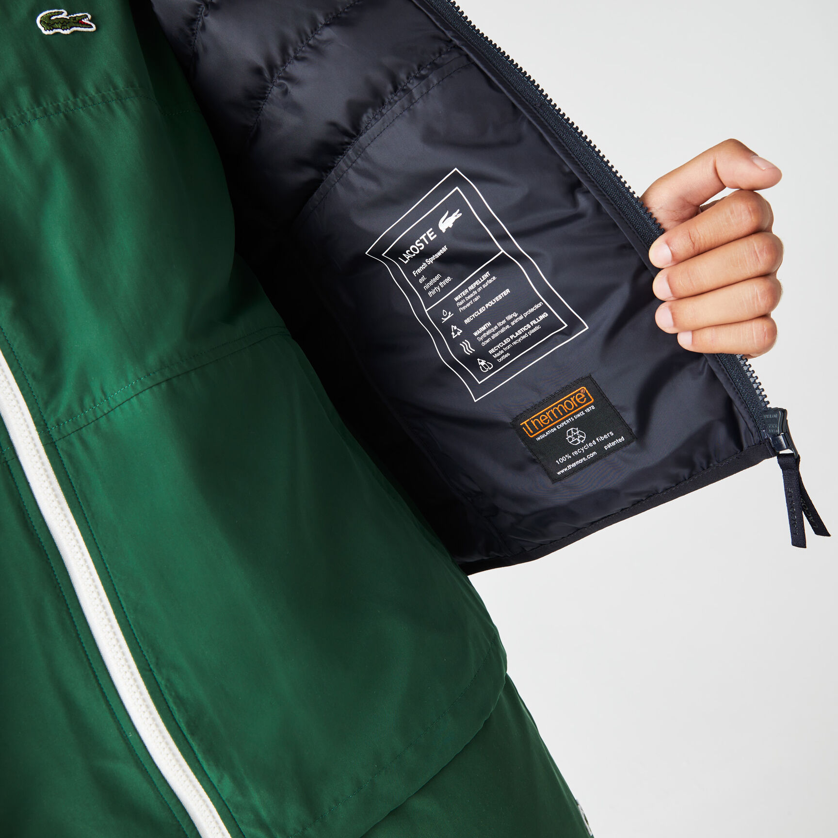 Men's Lacoste Quilted Hooded Short Jacket Men's Lacoste Quilted Hooded Short Jacket - BH0539-00-HDE