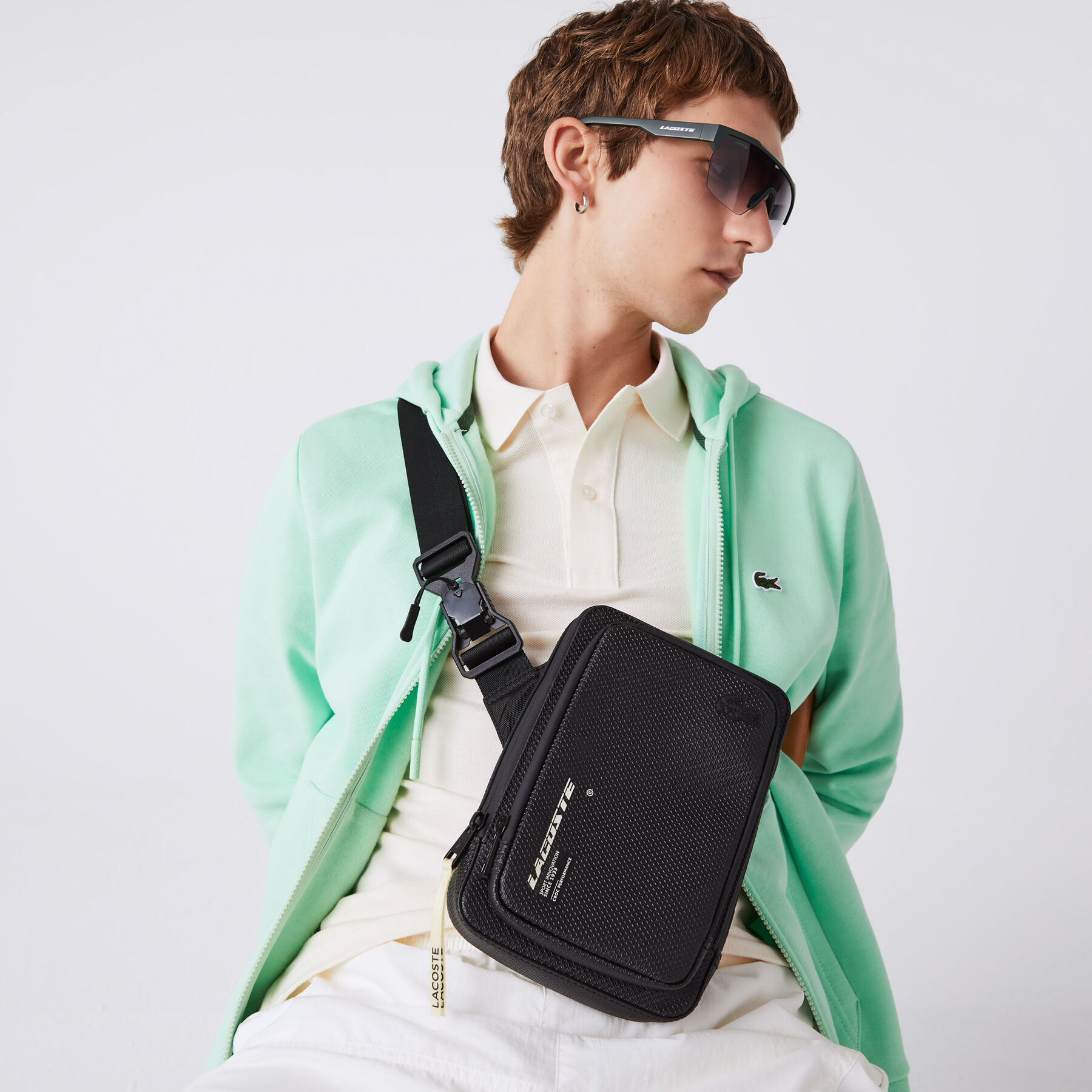 Men's Lacoste Chantaco Contrast Branded Crossover Bag men s lacoste chantaco contrast branded crossover bag