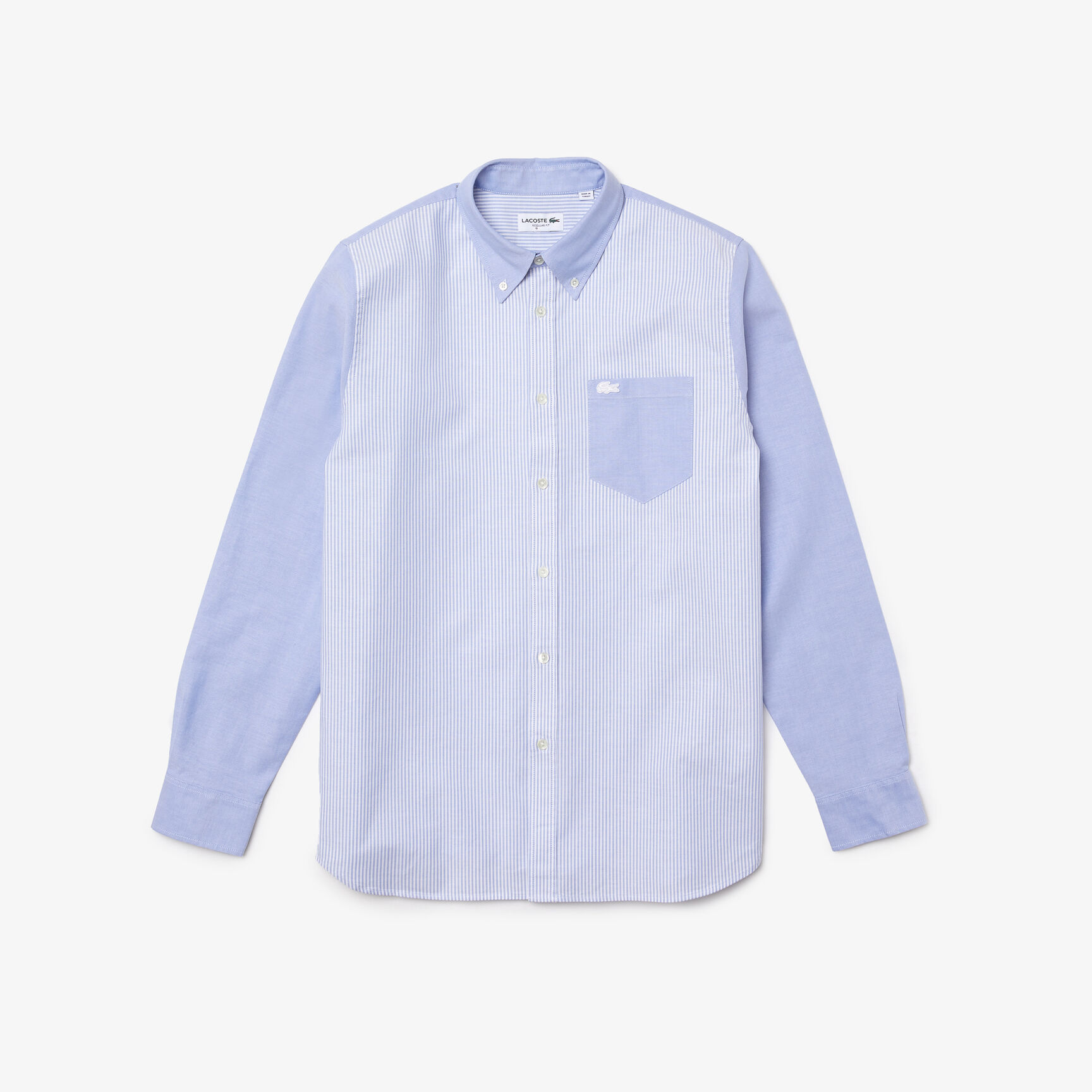 قميص رجالي من قطن أكسفورد مقلم بقصة عادية قميص رجالي من قطن أكسفورد مقلم بقصة عادية