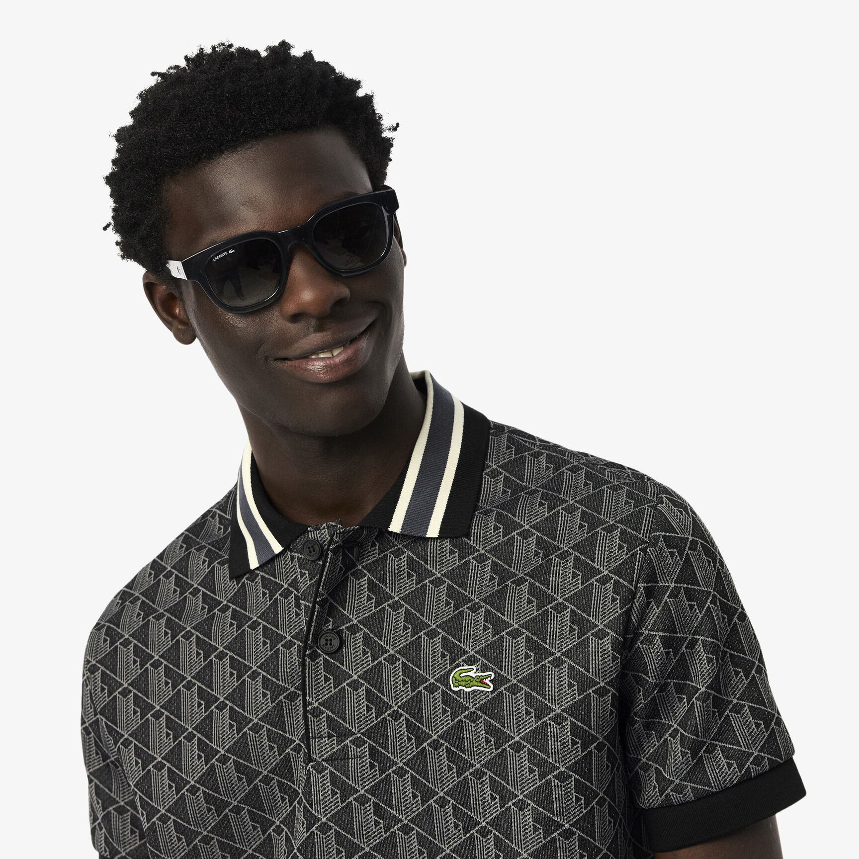 Classic Fit Monogram Jacquard Polo Shirt - DH1417-00-4PC