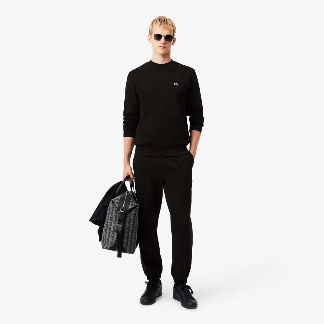 بنطال رياضي لاكوست صوف ناعم مقسم بألوان للرجال Men's Lacoste Brushed Fleece Jogger Trackpants - XH9610-00-031