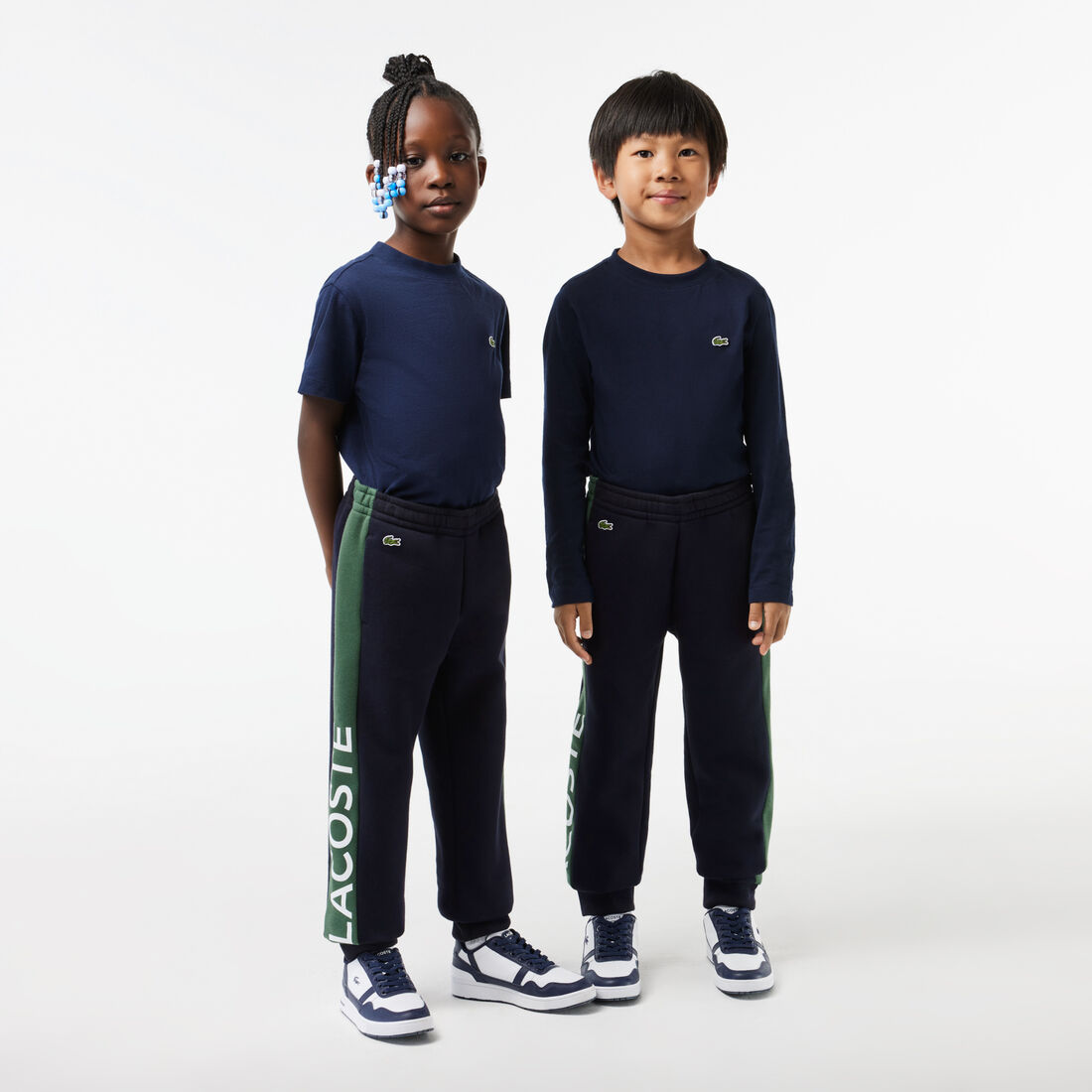 Kids' Lacoste Organic Cotton and Recycled Polyester Track Pants - XJ5327-00-MI7