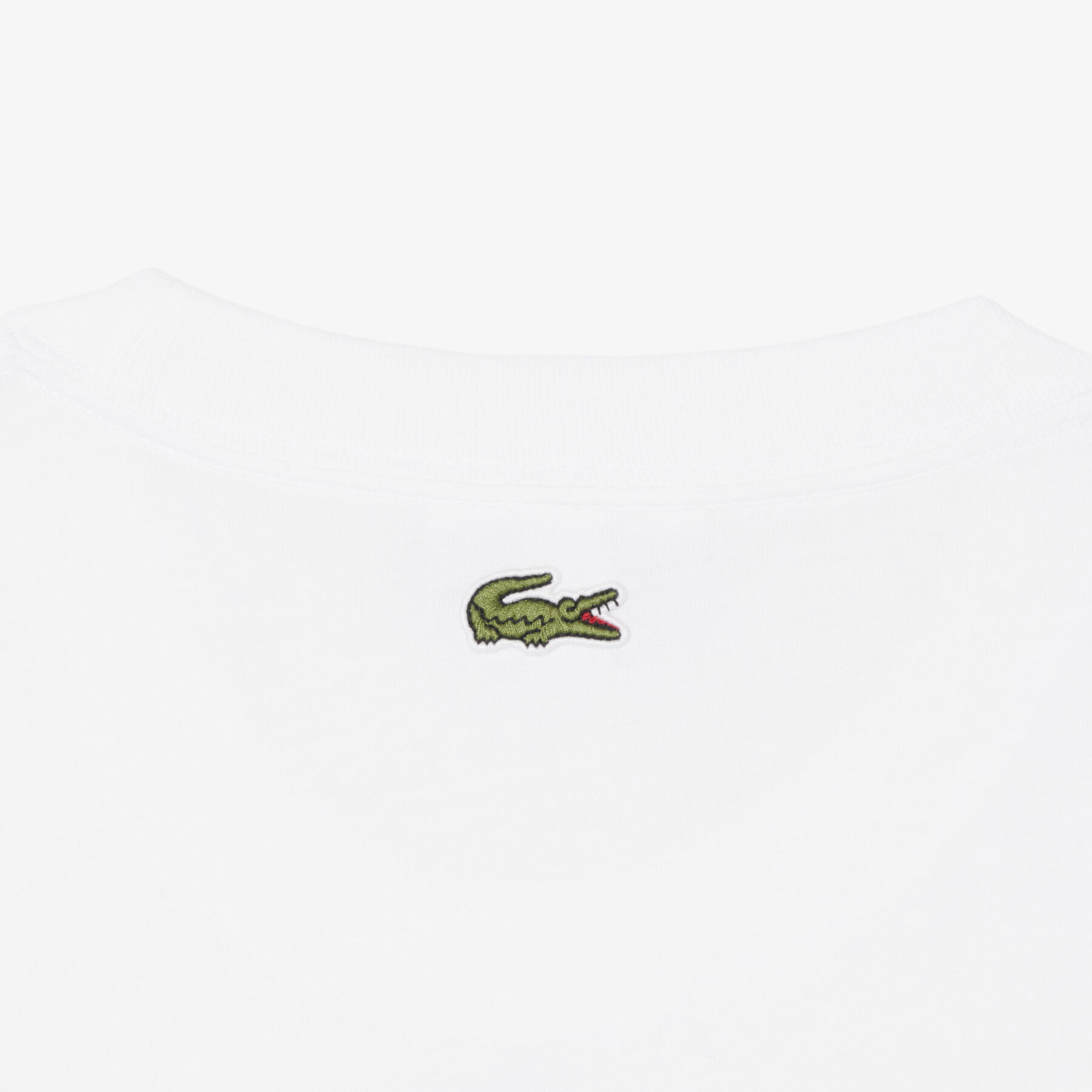 lacoste embroidered cotton t shirt