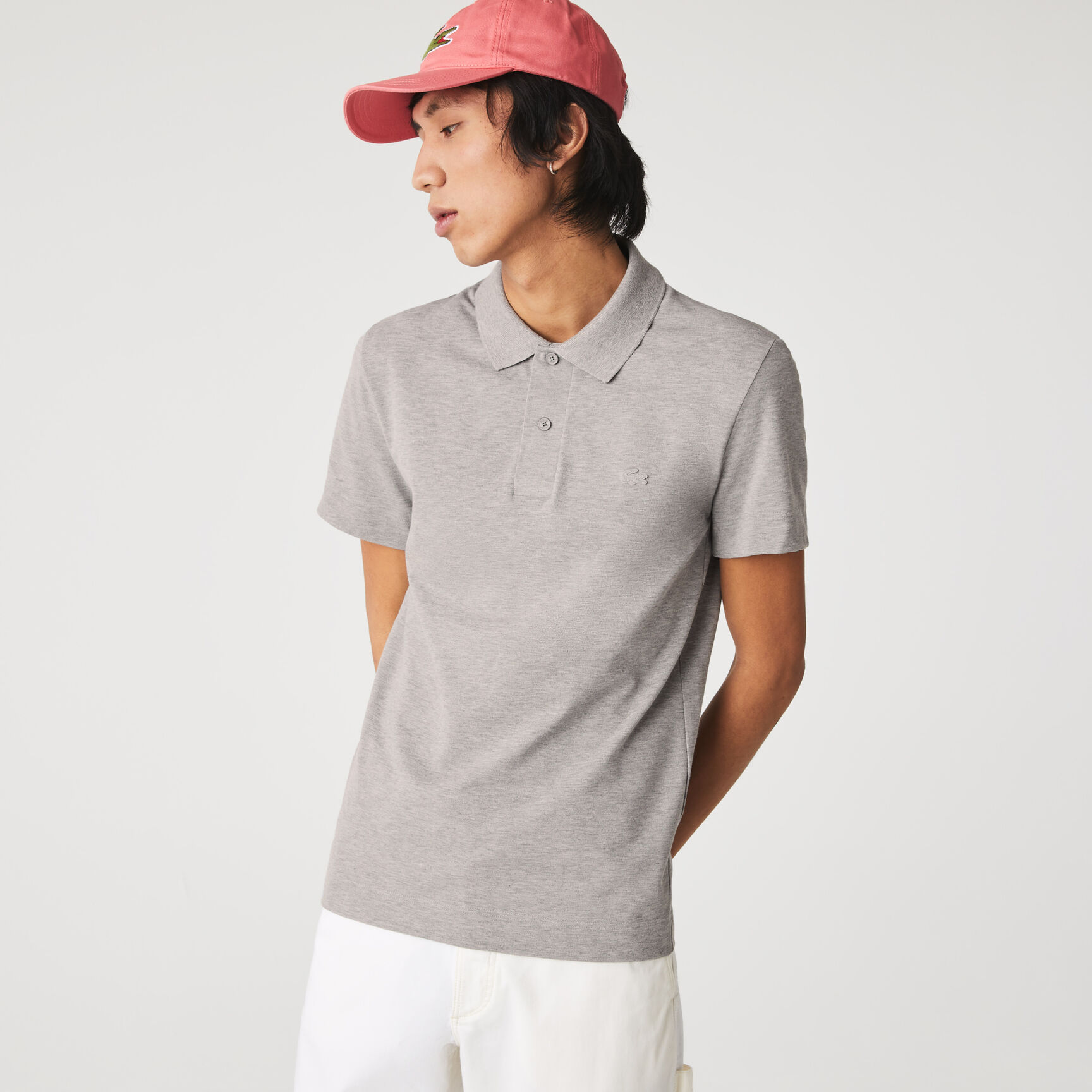 Men's Lacoste Slim Fit Organic Stretch Cotton Piqu&eacute; Polo Shirt