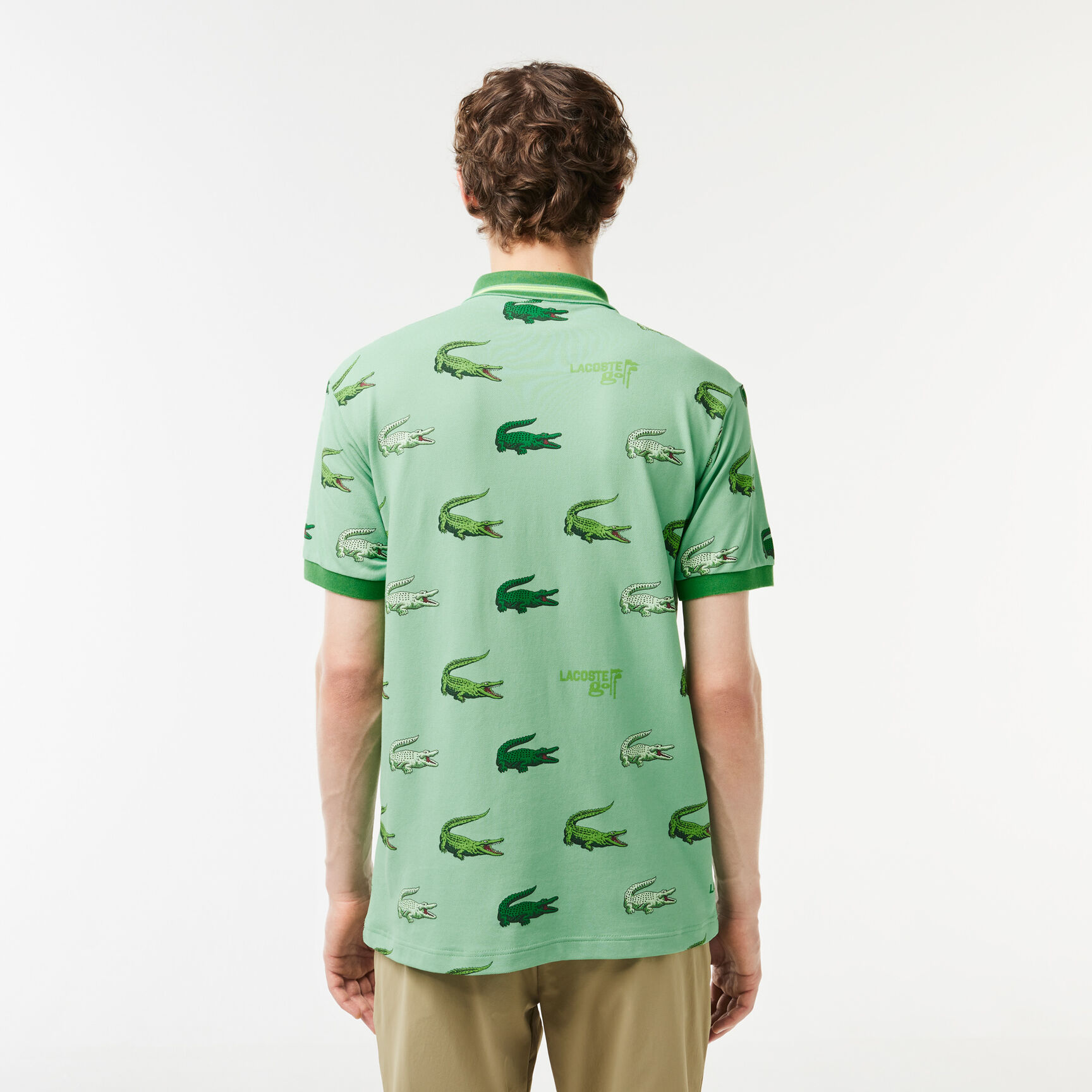 Men&rsquo;s Lacoste Golf Crocodile Print Polo Shirt - DH5181-00-BT2
