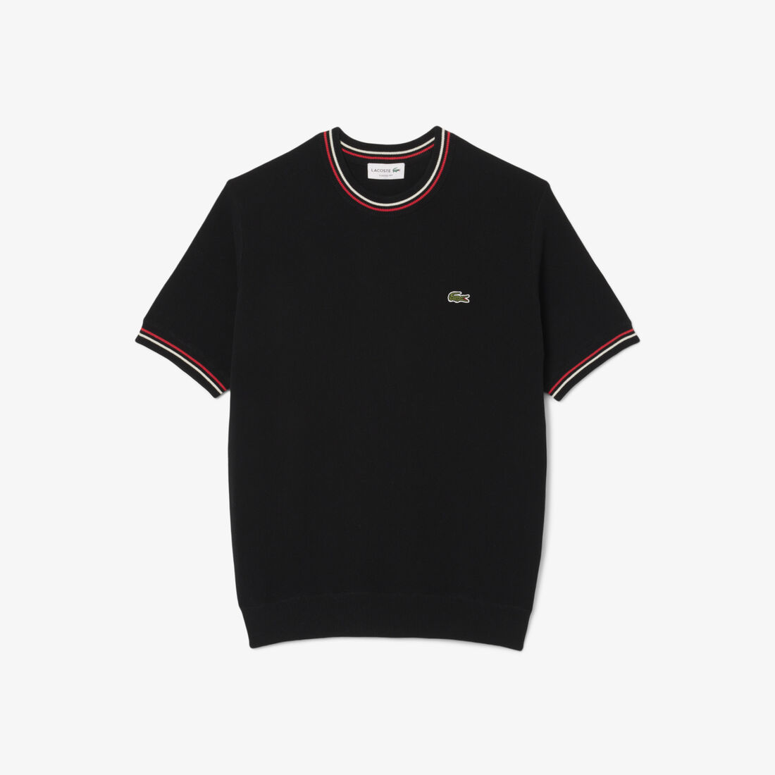 تي شيرت مخطط كلاسيكي بقصّة كلاسيكية Classic Fit Stripe Detail Knit T-Shirt - AH9301-00-DVI