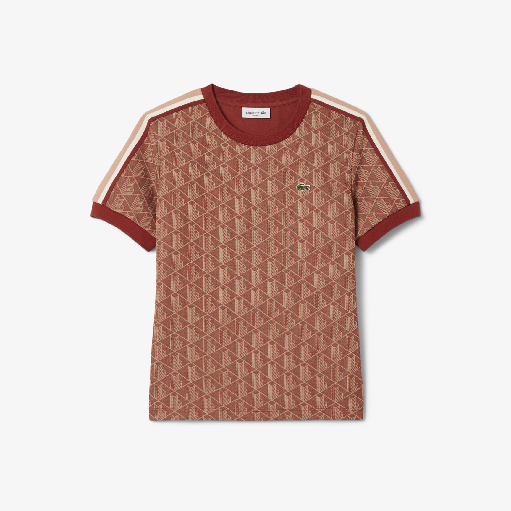Slim Fit Monogram Jacquard T-shirt Slim Fit Monogram Jacquard T-shirt - TF3244-00-GTI