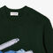 lacoste crocodile motif wool crew neck sweater
