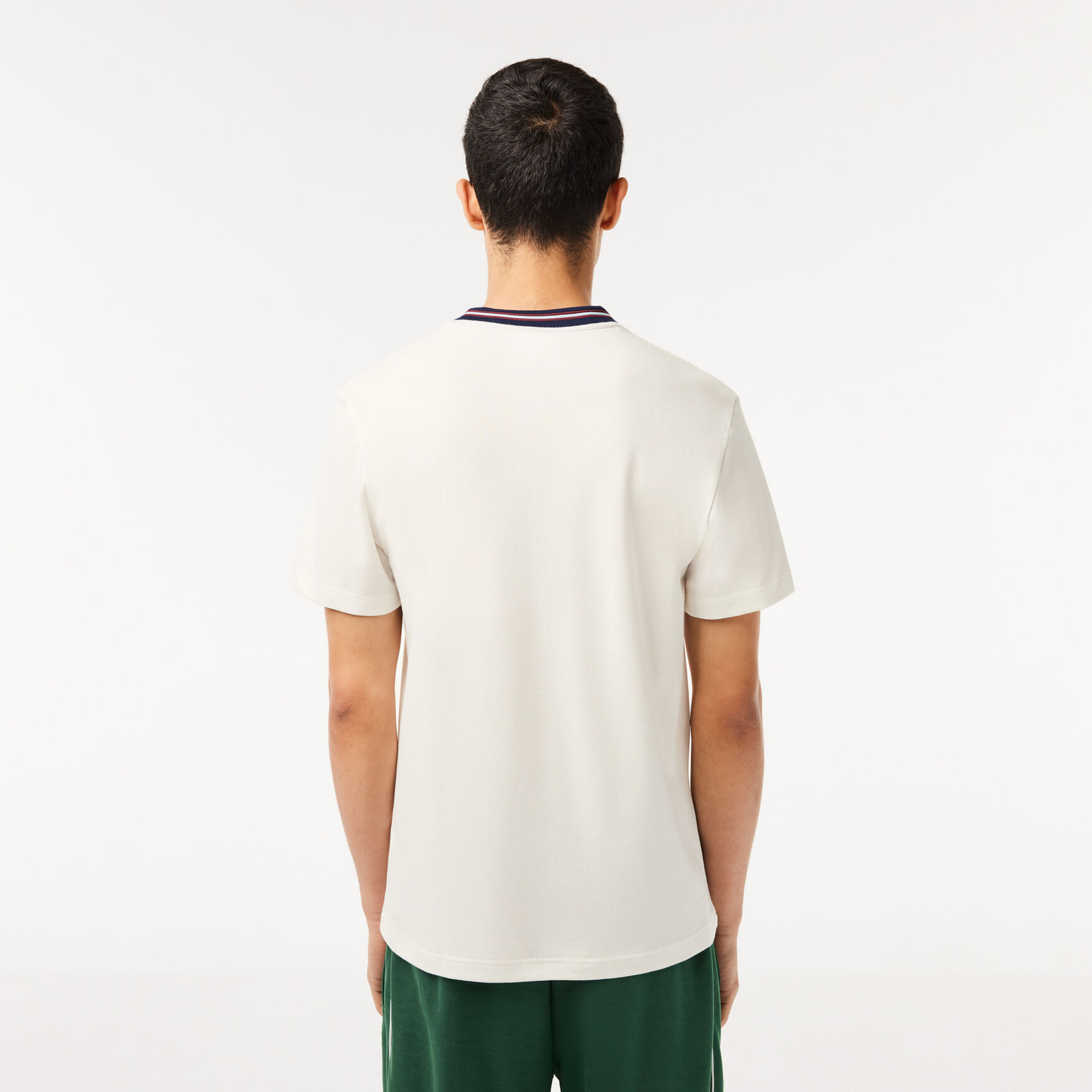 Stripe Collar Stretch Pique T-shirt Stripe Collar Stretch Pique T-shirt - TH1131-00-70V