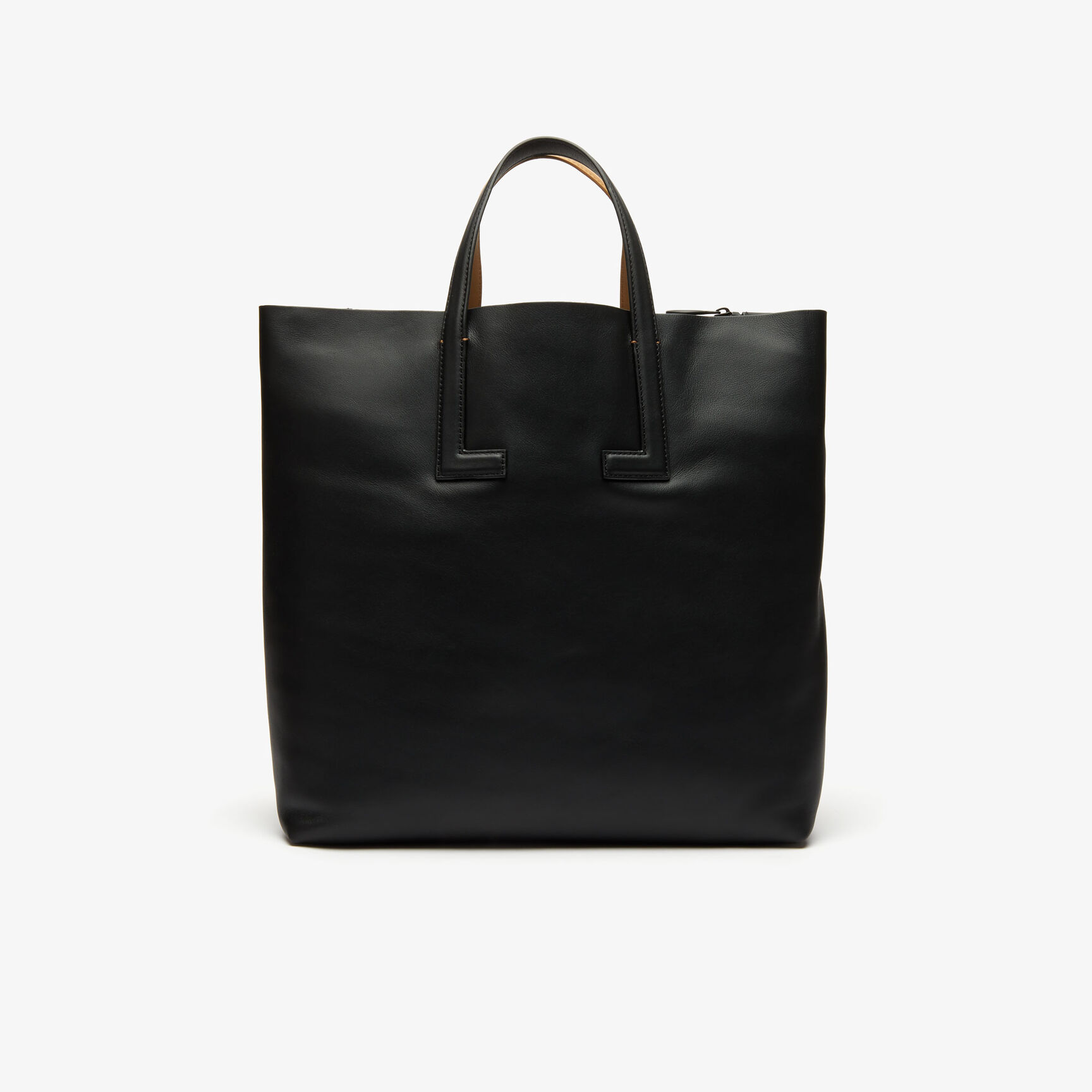 Women's Fashion Show Two-Tone Leather Double Tote