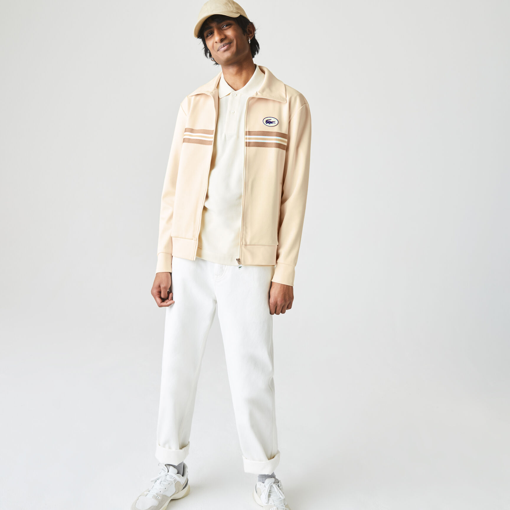 Men’s Heritage Striped Band And Badge Zip Sweatshirt