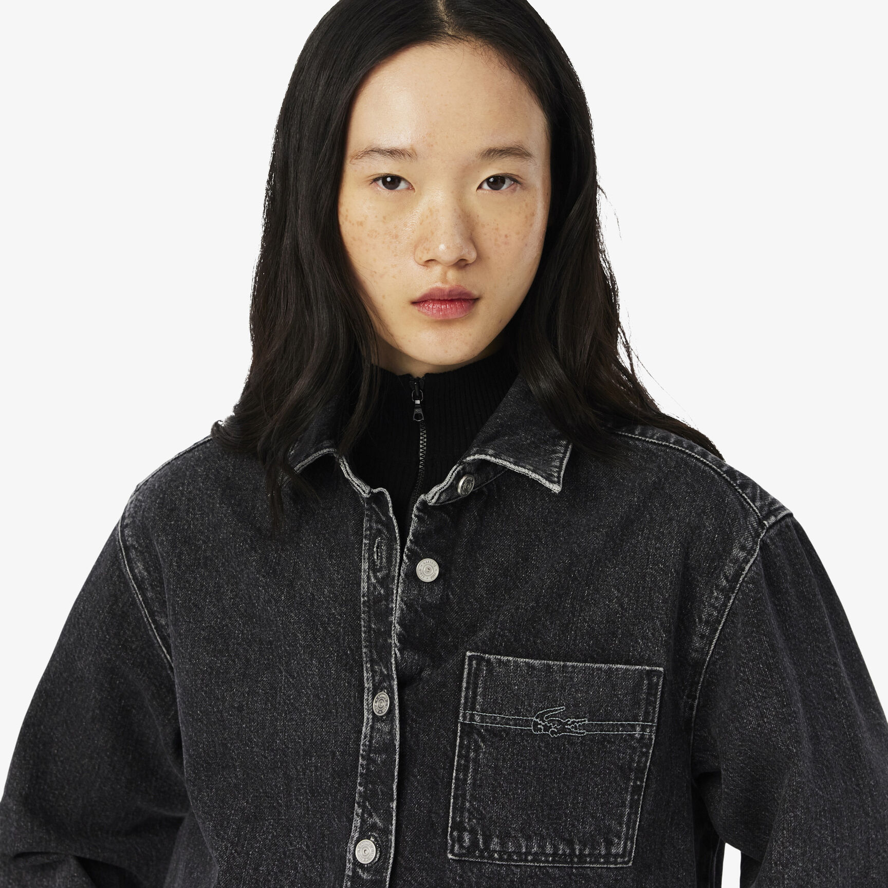 قميص جينز كبير الحجم Oversized Denim Overshirt - BF2125-00-6NM
